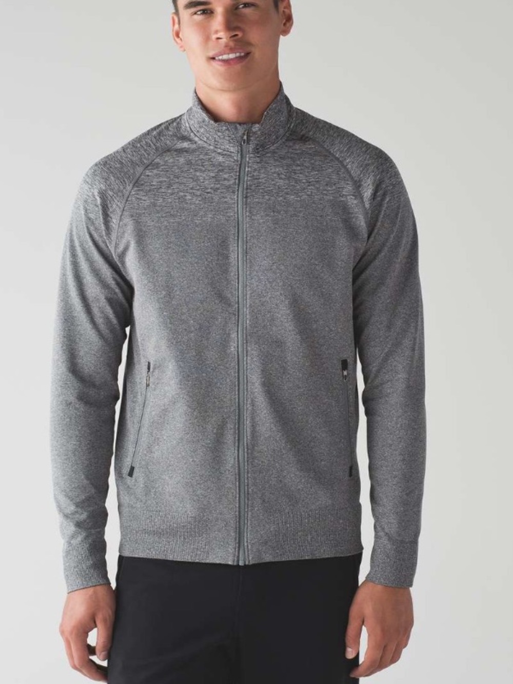 Lululemon Pulse Jacket Heathered Black Grey Large
